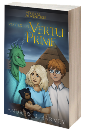 Cover of book showing Windracer, Tania, Mark and Edward